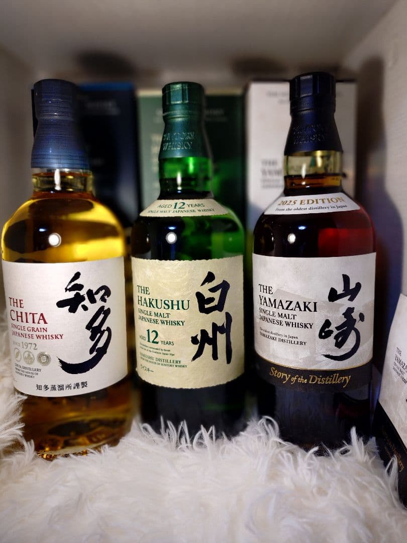 ウイスキー白州12年、山崎Story of the Distillery、知多