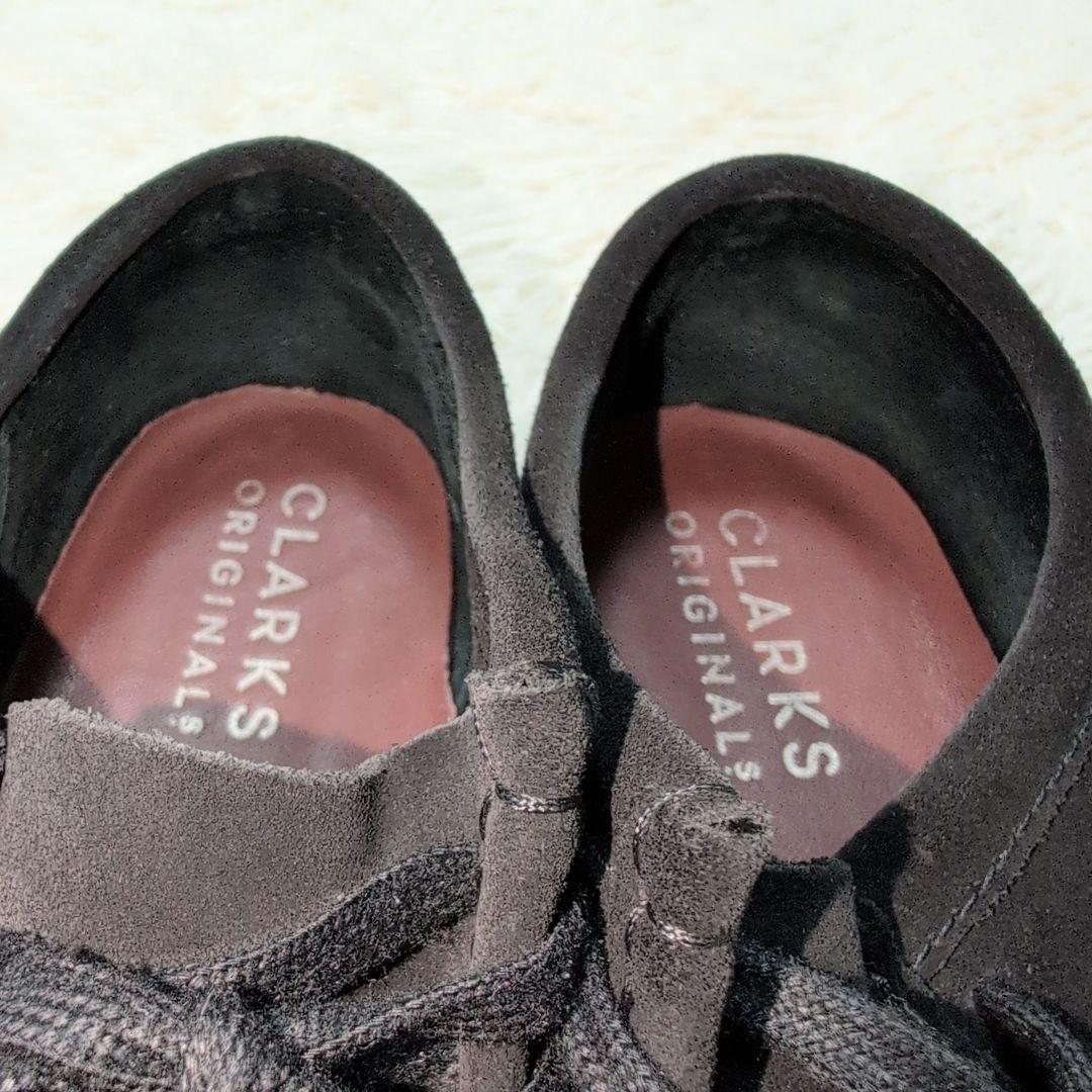 クラークス ワラビーブーツ スエード ブラック 25.5cm