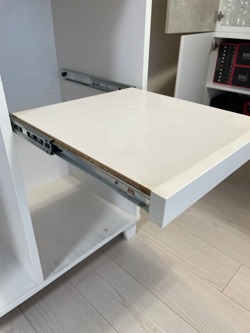 ホワイト木製食器棚・キッチンカウンター