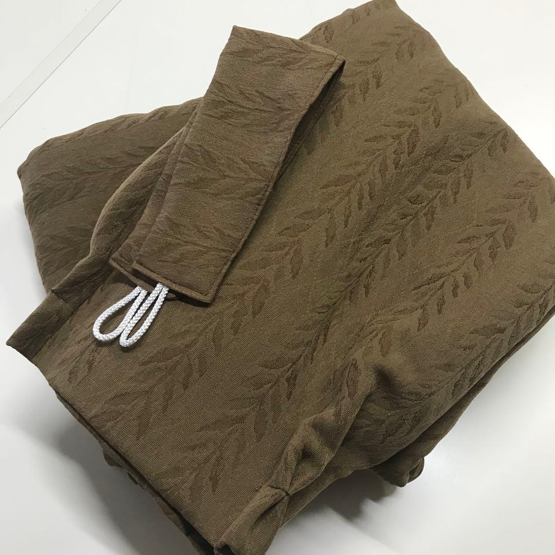 厚地カーテン　幅200cm×丈220cm 2枚　ブラウン　ロング