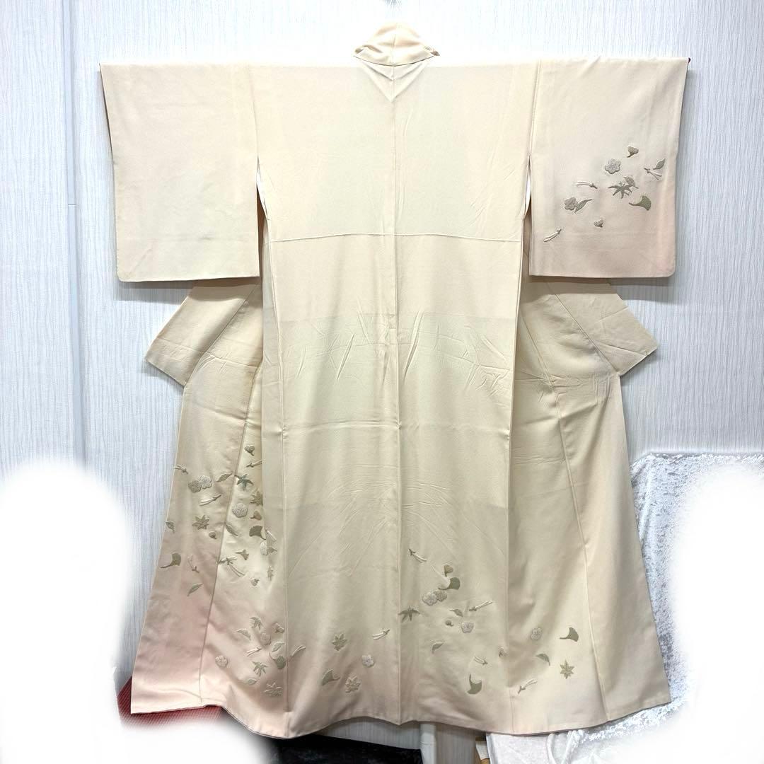 訪問着 着物 相良刺繍 正絹 中国刺繍 逸品 滝泰 落款あり