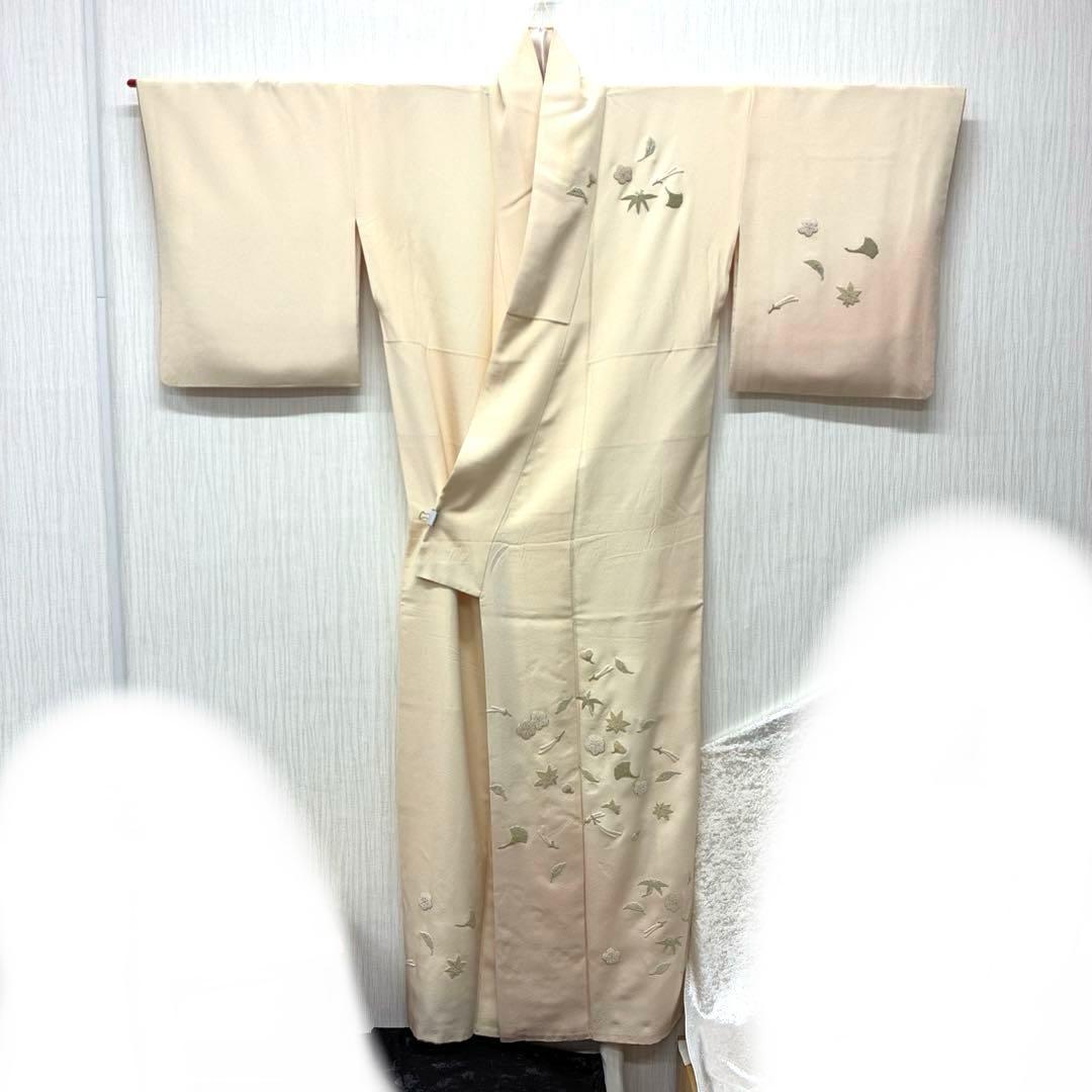 訪問着 着物 相良刺繍 正絹 中国刺繍 逸品 滝泰 落款あり