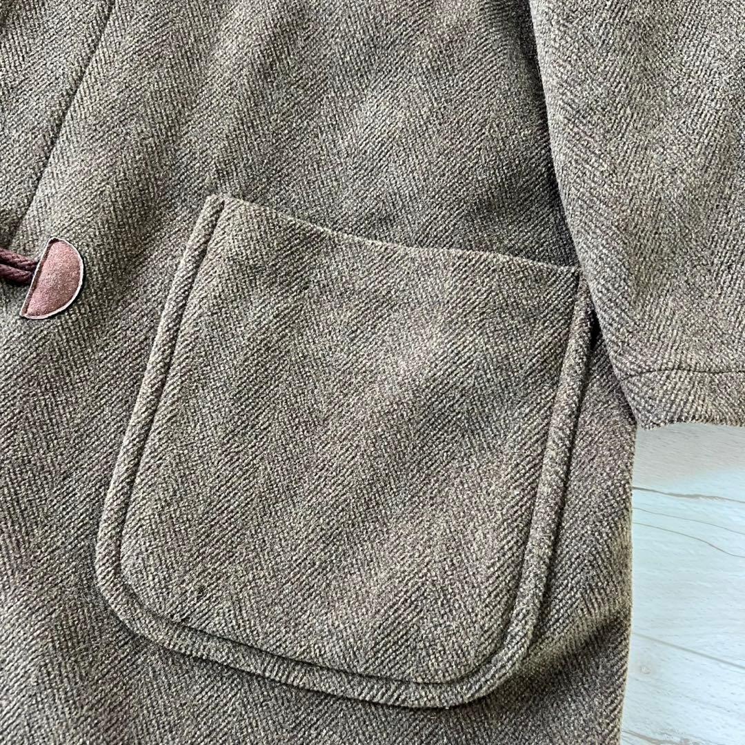 Dunhill ダンヒル ウールダッフルコート イングランド製 ヘリンボーン