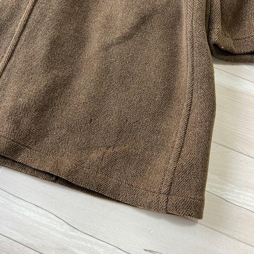 Dunhill ダンヒル ウールダッフルコート イングランド製 ヘリンボーン