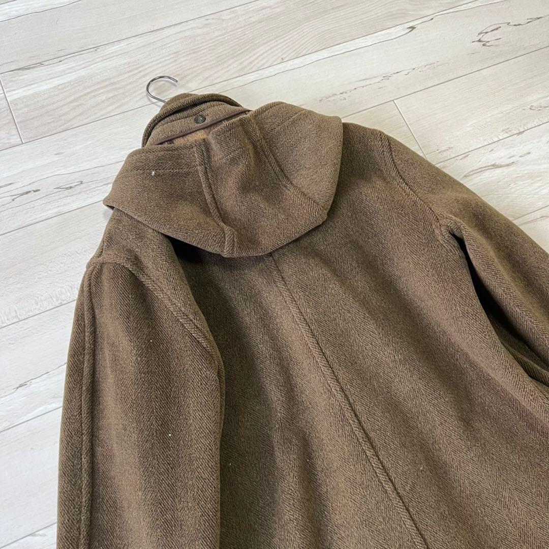 Dunhill ダンヒル ウールダッフルコート イングランド製 ヘリンボーン