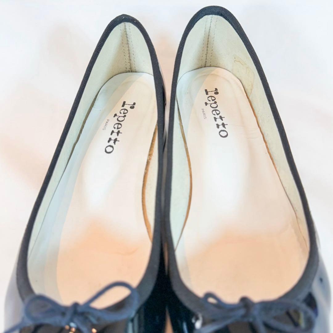 【美品】Repetto レペット カミーユ 黒 エナメル 39