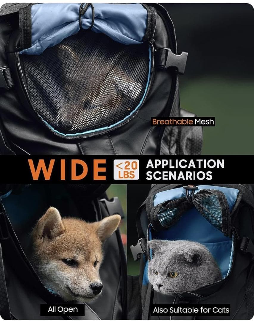 Rie 犬用 リュック バッグ ドッグキャリア バックパック