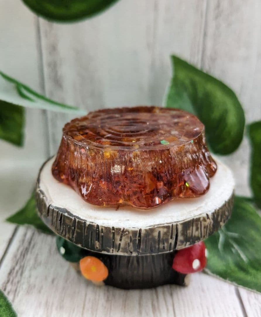 【つねりん】グリーンクォーツのリボンいっぱいツリー形オルゴ☆他５点