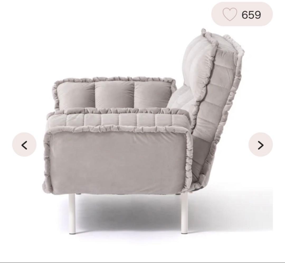 M24　Francfranc ピソラ　コンパクトソファベッド　グレー　美品