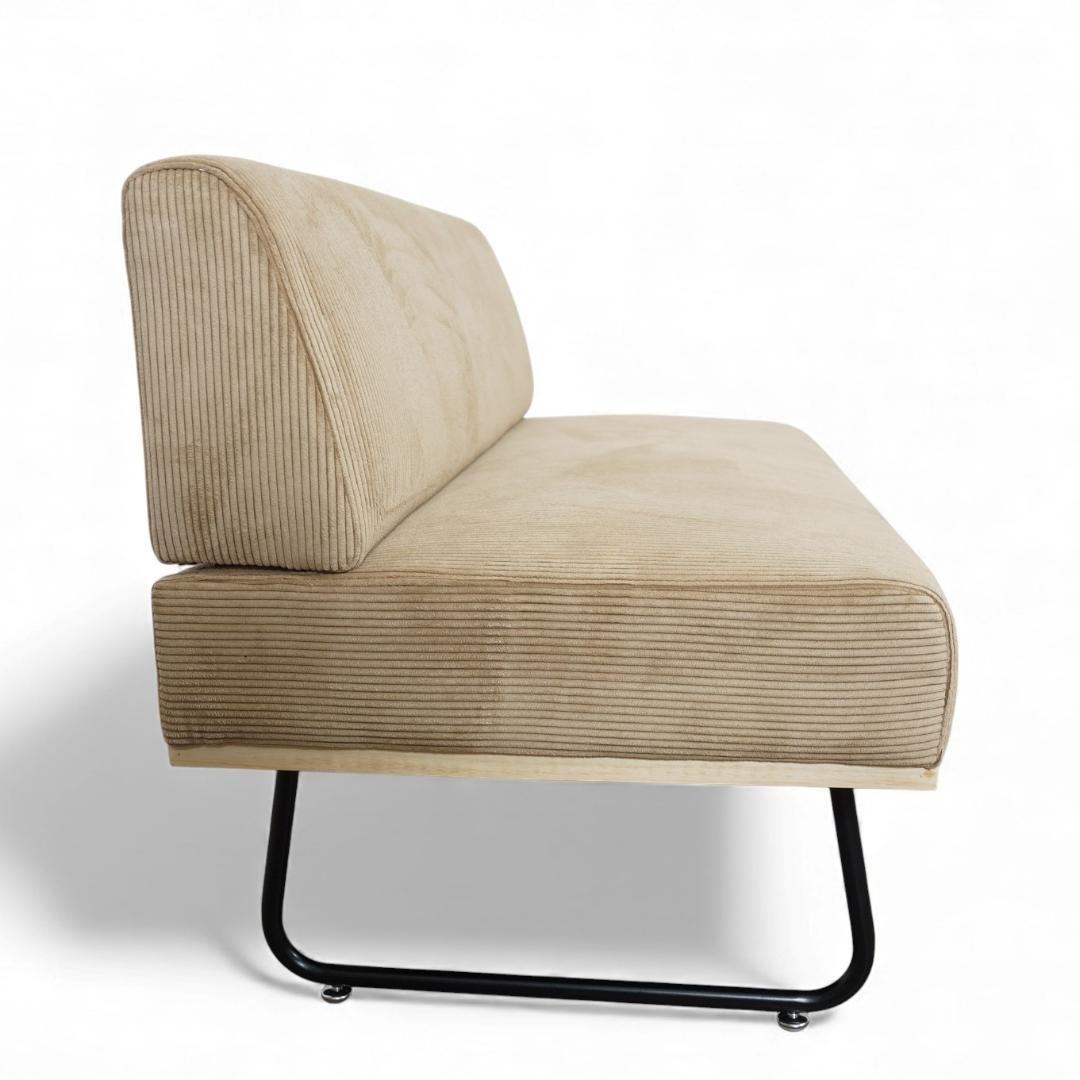 送料無料【新品】幅105cm コーデュロイアイアン脚 北欧 モダン