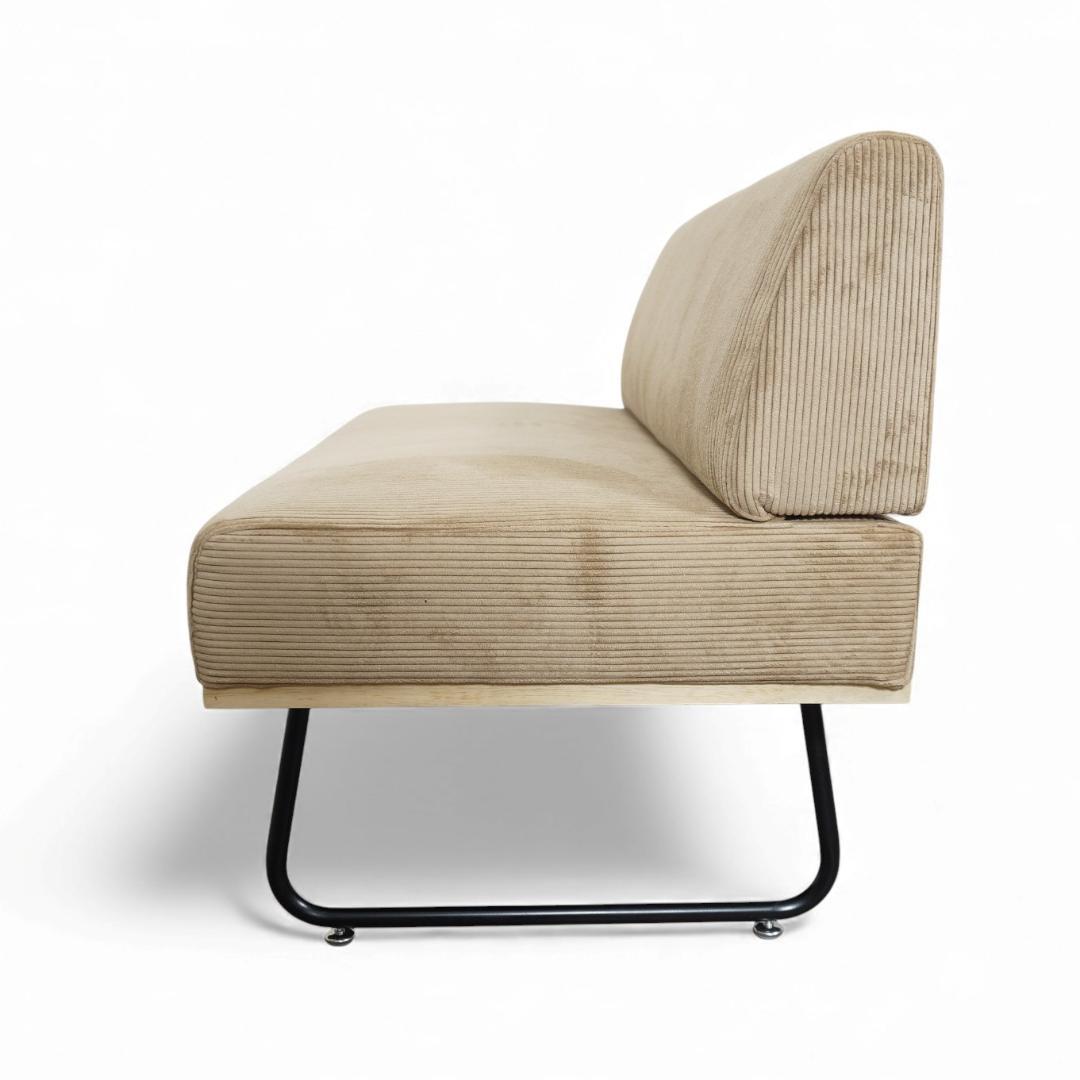 送料無料【新品】幅105cm コーデュロイアイアン脚 北欧 モダン