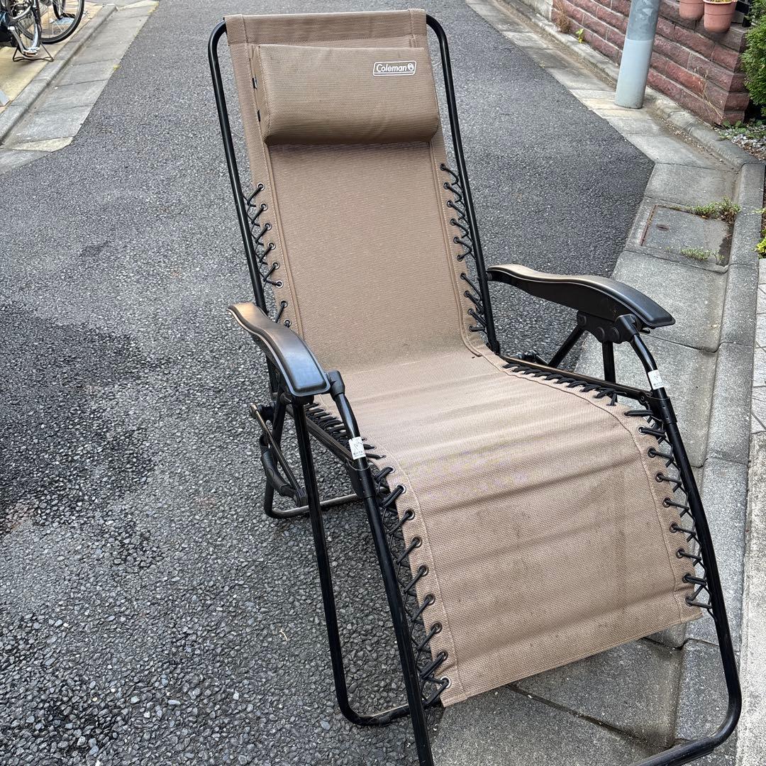 Coleman リクライニングチェア ベージュ