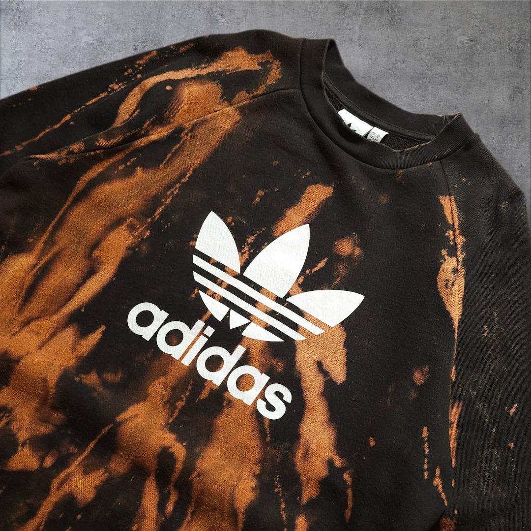 adidas アディダス タイダイ ブリーチ加工 スウェット オーバーサイズ