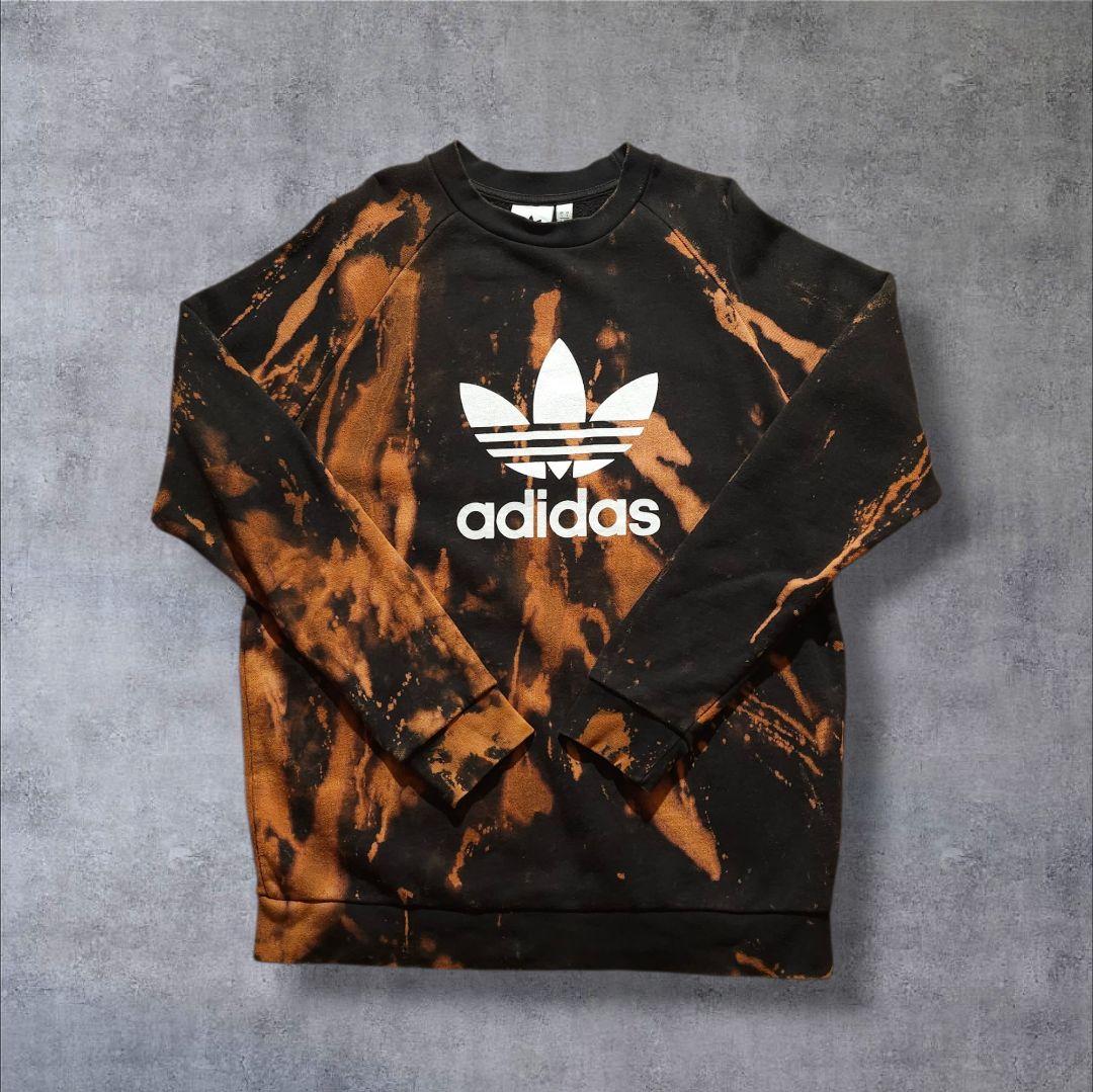 adidas アディダス タイダイ ブリーチ加工 スウェット オーバーサイズ