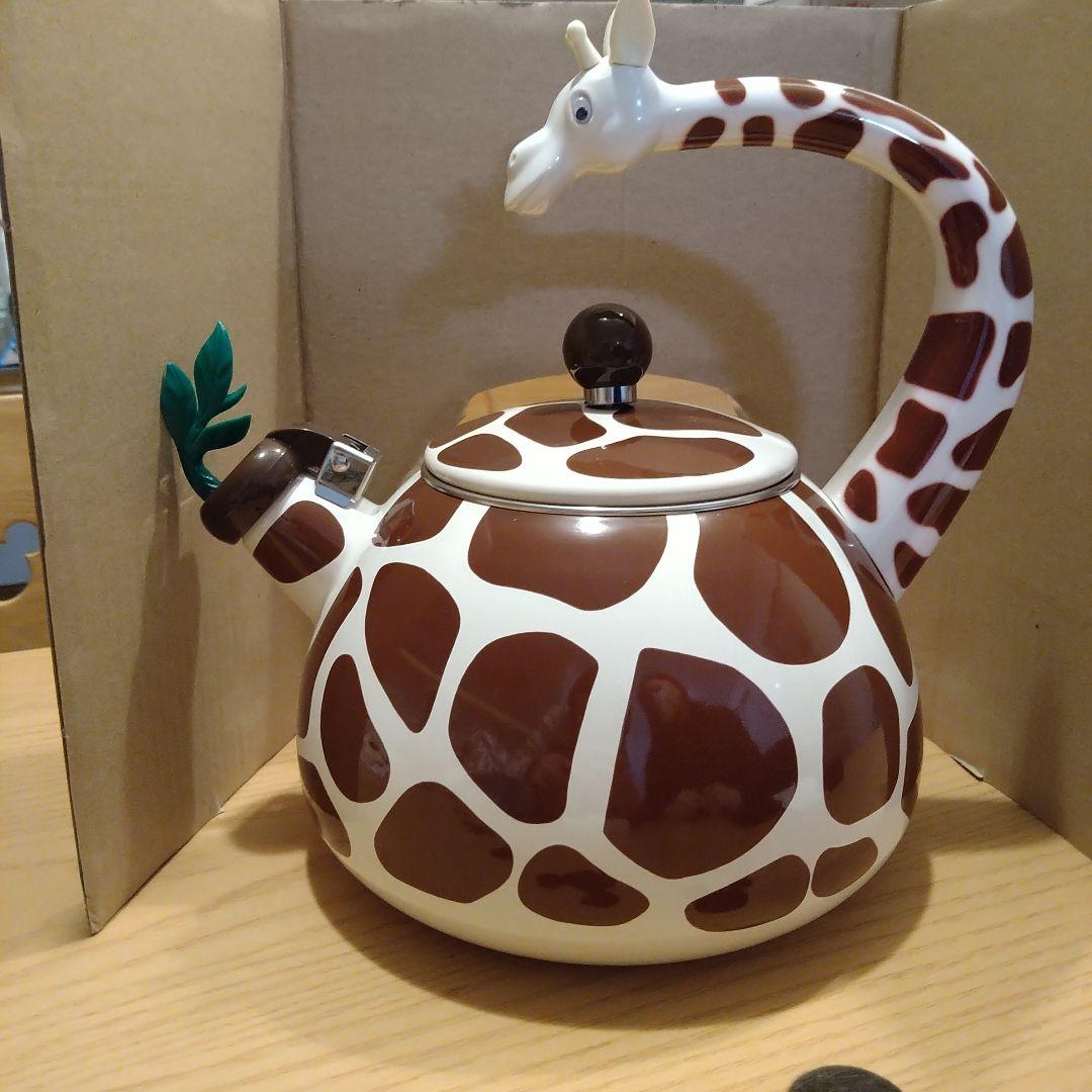 アニマルケトル　キリン　ホーロー製　やかん　笛吹ケトル