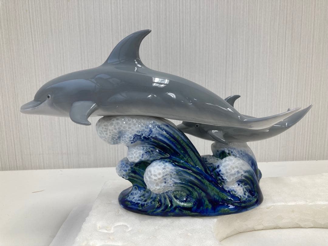 極美品‼️ LLADRO リヤドロ イルカの親子