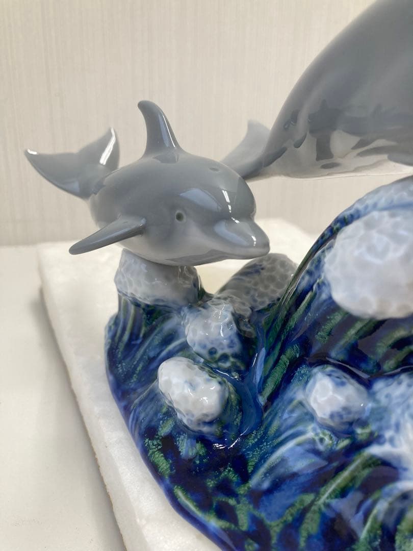 極美品‼️ LLADRO リヤドロ イルカの親子