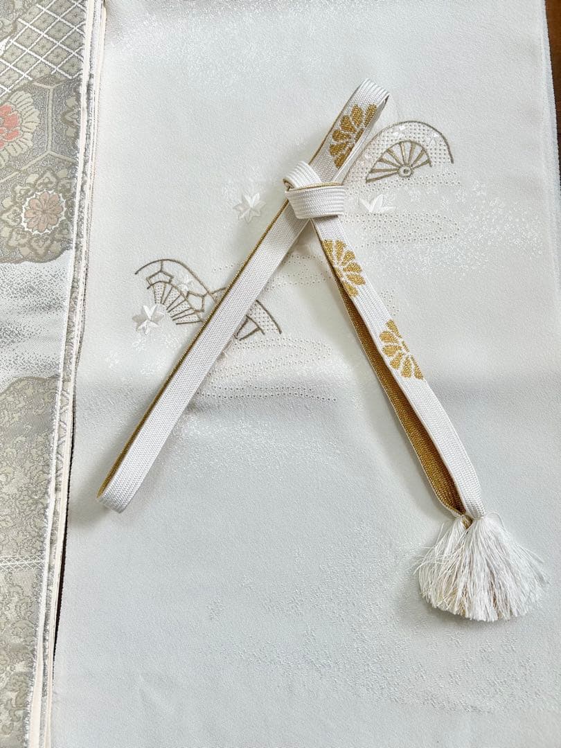 美品　一部しつけ糸付き　正絹訪問着　フルセット4点　入学式　七五三　お宮参り