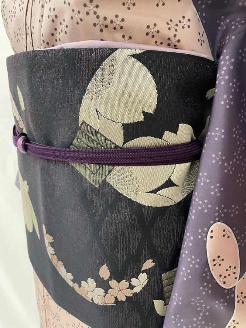 お見分け済　新品未使用　大島紬創作訪問着と袋帯