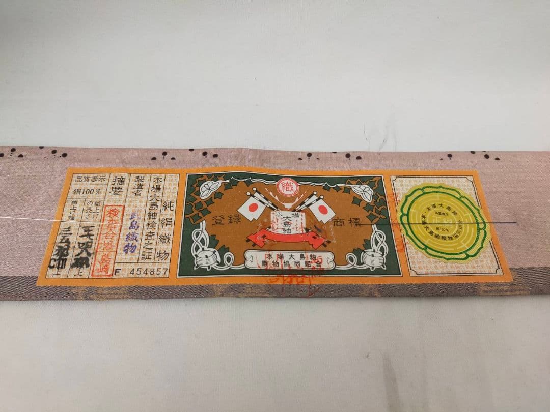 お見分け済　新品未使用　大島紬創作訪問着と袋帯