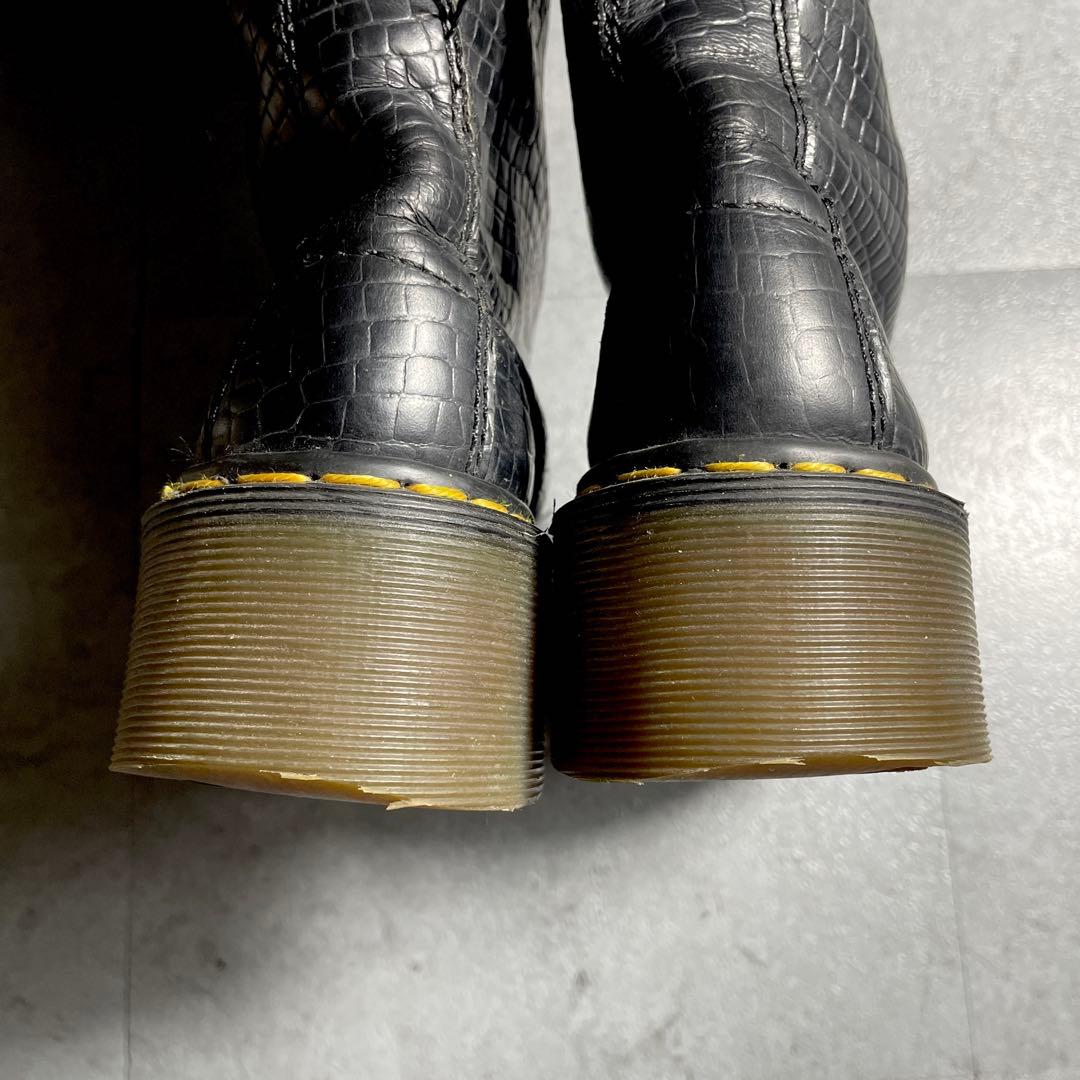 超希少✨️ Dr.Martens 20ホール イングランド製 クロコ型押し 黒