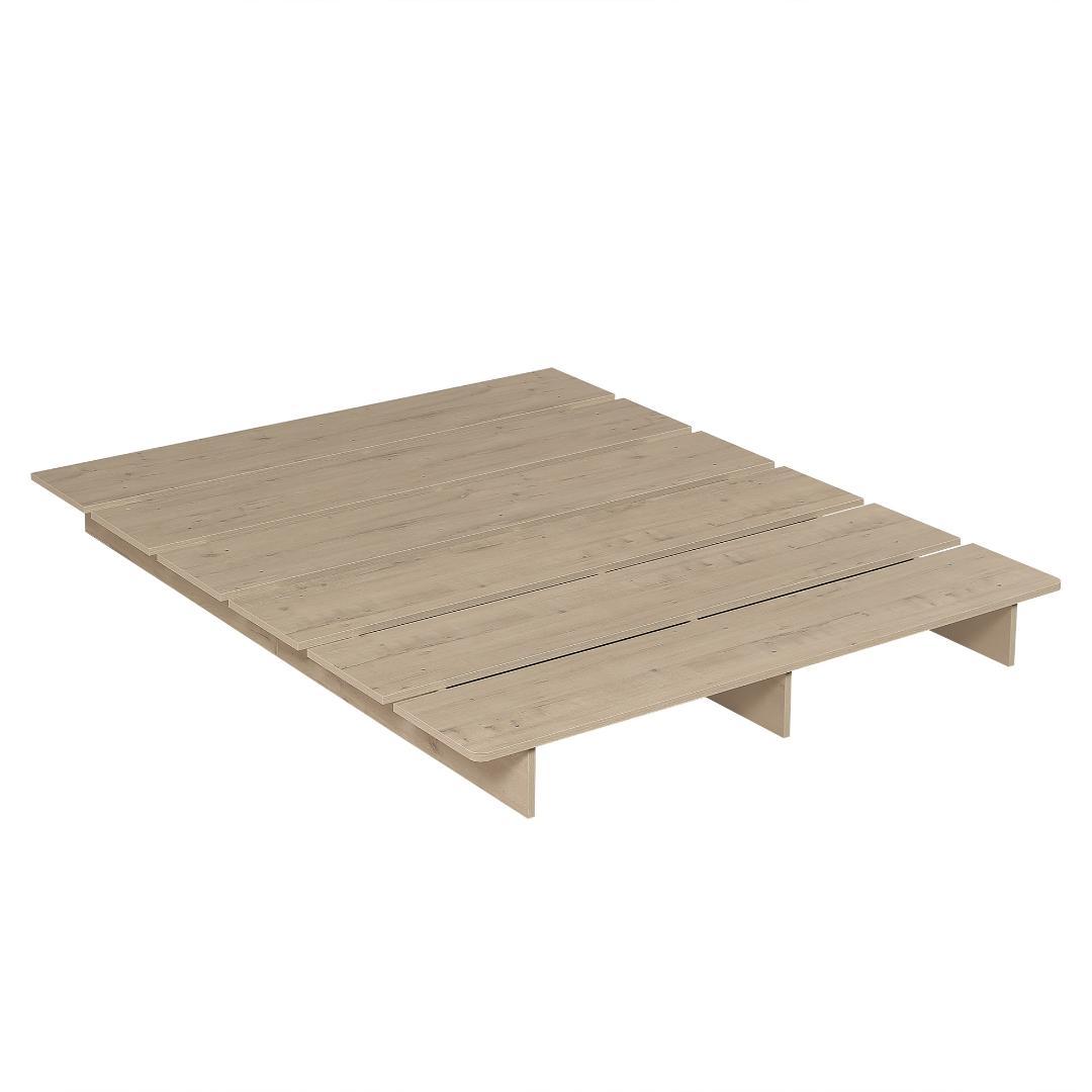 【幅120cm】ベッド　脚付き　木目調　コンパクト　NATURAL