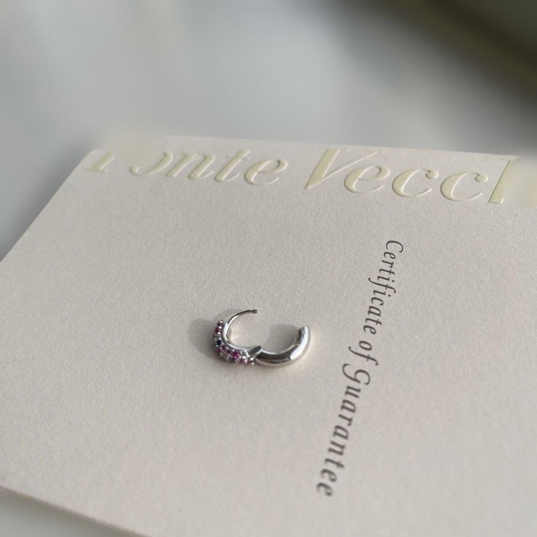 ポンテヴェキオ　ピアス　ダイヤ　フープピアス　片耳