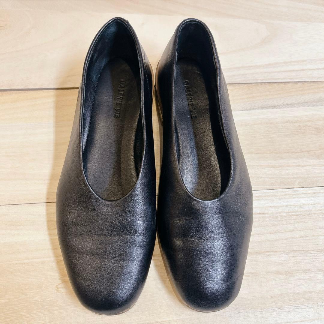 GALERIE VIE LAUREL ギャルリーヴィー スリッポン 本革ブラック