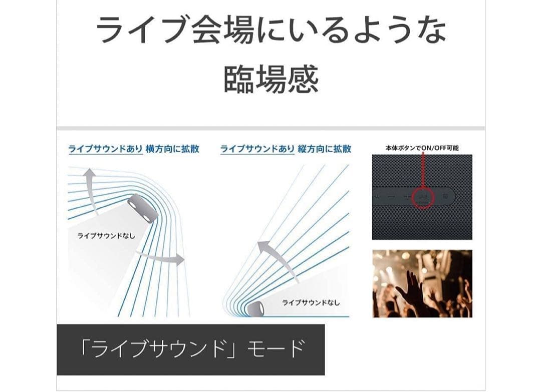 新品展示品　ソニー ワイヤレスポータブルスピーカー SRS-XB33 BC