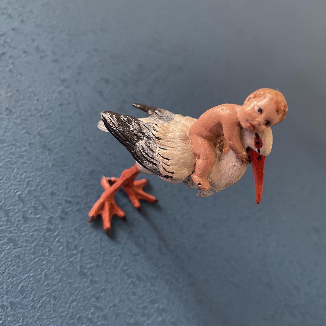 コウノトリ　ヴィエナブロンズ　vienna bronzes