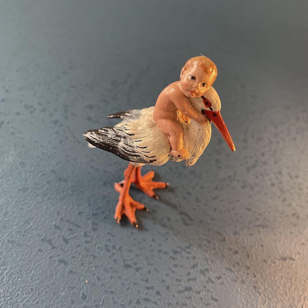 コウノトリ　ヴィエナブロンズ　vienna bronzes