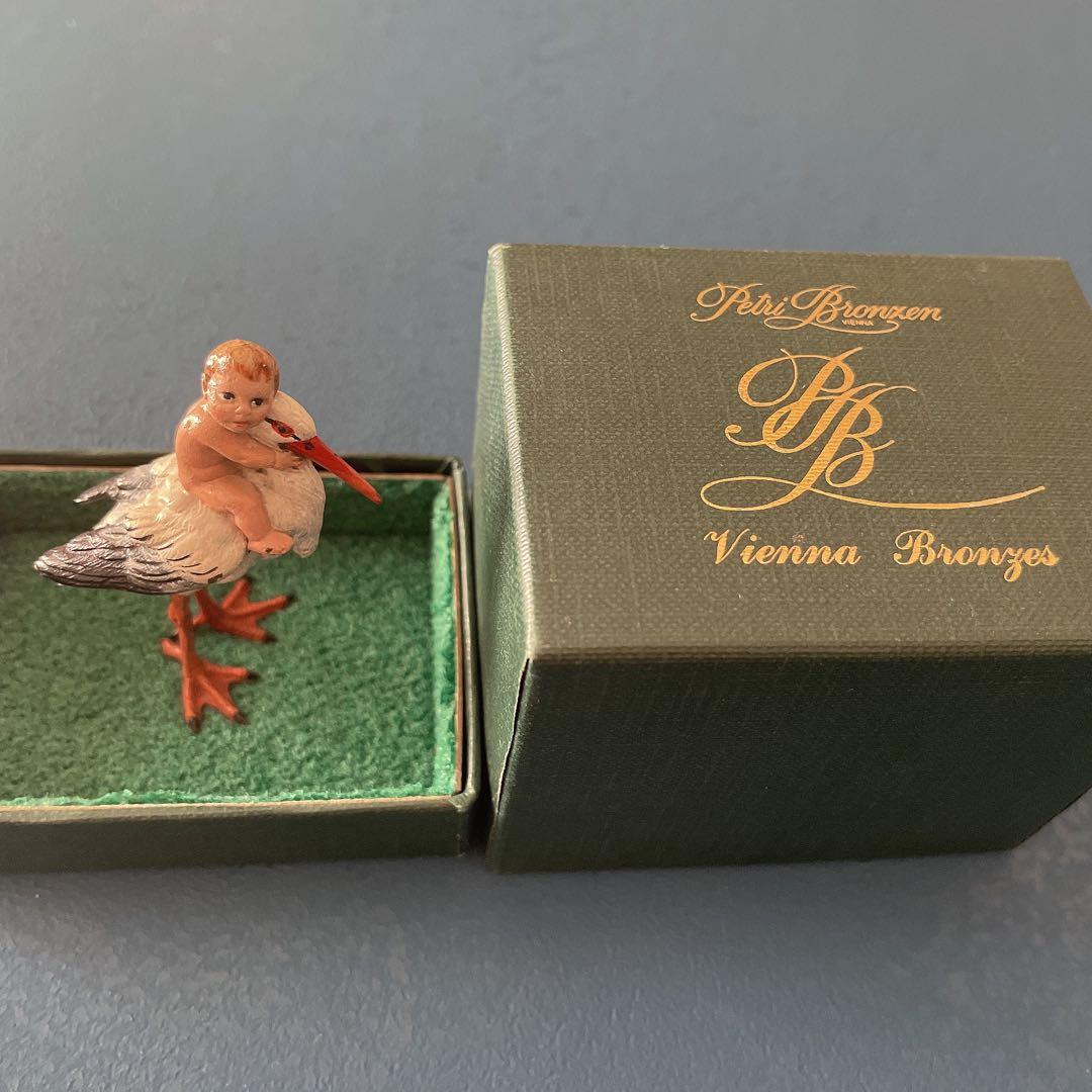 コウノトリ　ヴィエナブロンズ　vienna bronzes