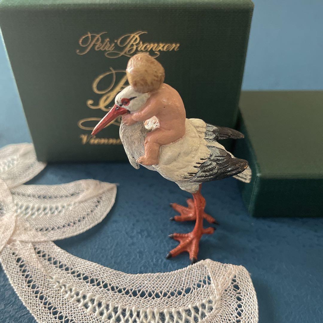 コウノトリ　ヴィエナブロンズ　vienna bronzes