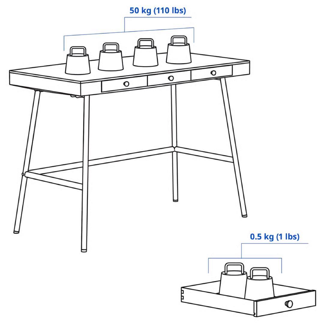【最新デザイン】IKEA リルオーセン　パソコンデスク