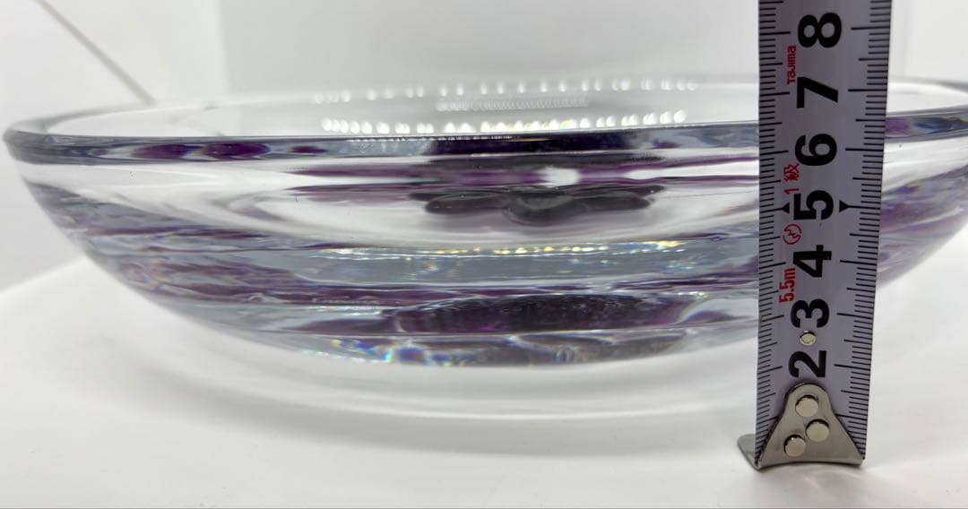 #Daum（ドーム） フランス　クリスタル フラワーモチーフ ボウル　P-3m