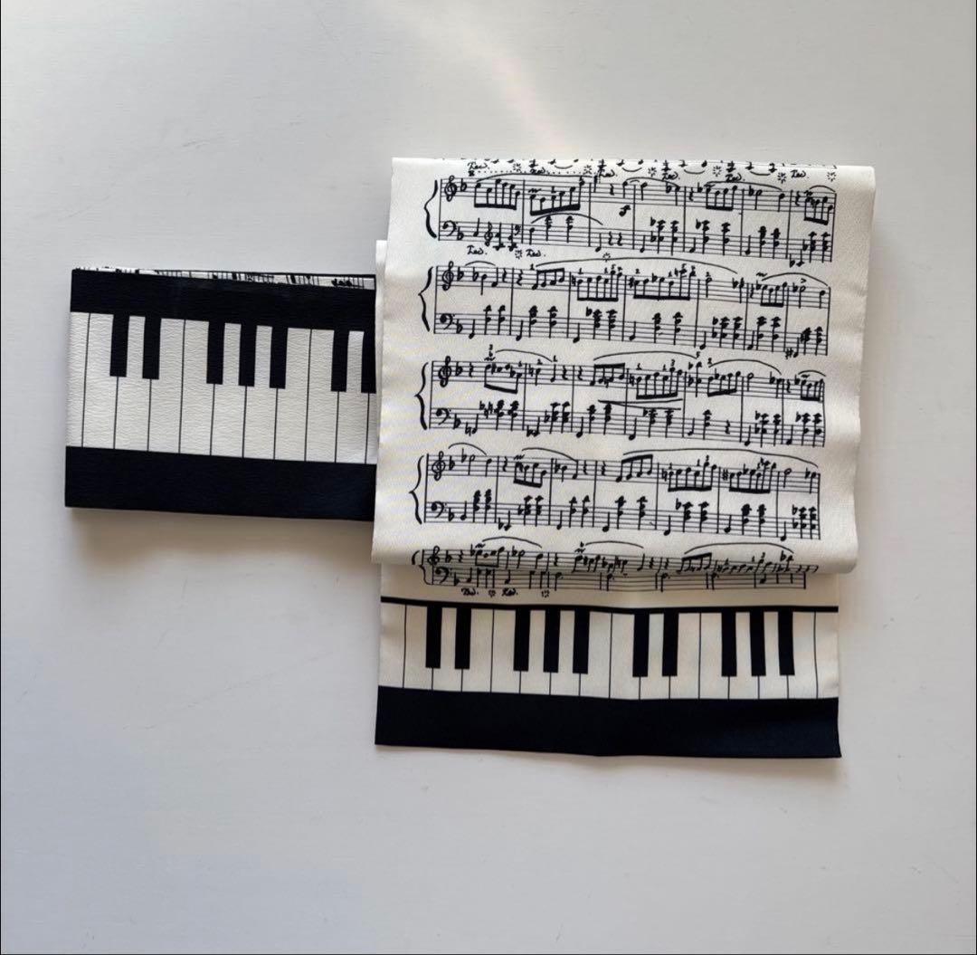 Marmuピアノ柄　名古屋帯