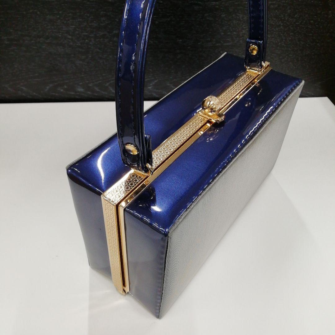 新品未使用　振袖　着物用草履バッグセット　フリーサイズ　青/シルバー　50