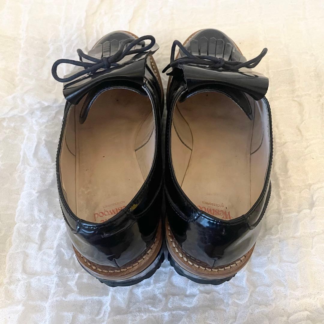 Vivienne Westwood パテントレザーゴルフシューズ　タッセル　厚底