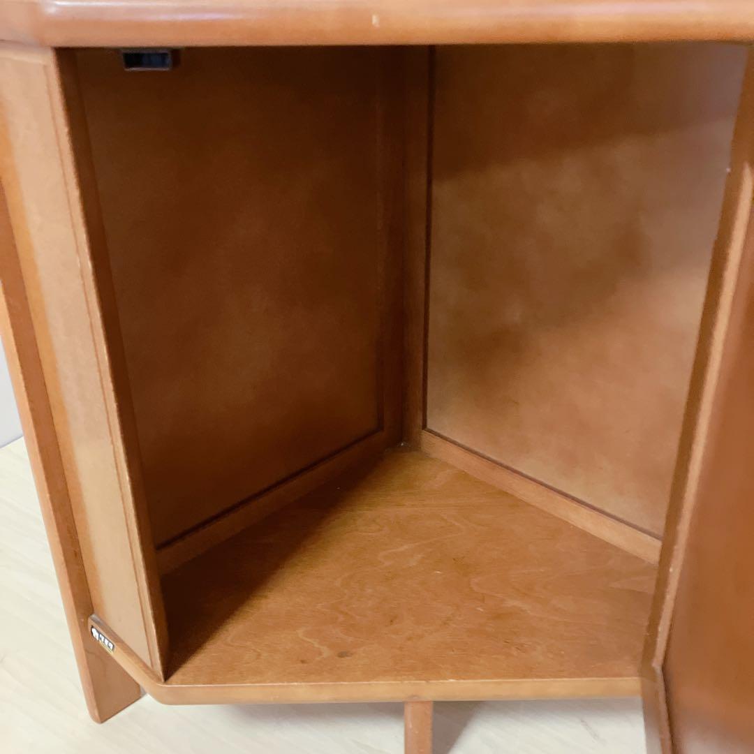 karimoku カリモク　コーナーラック　電話台　サイドラック　籐 ラタン