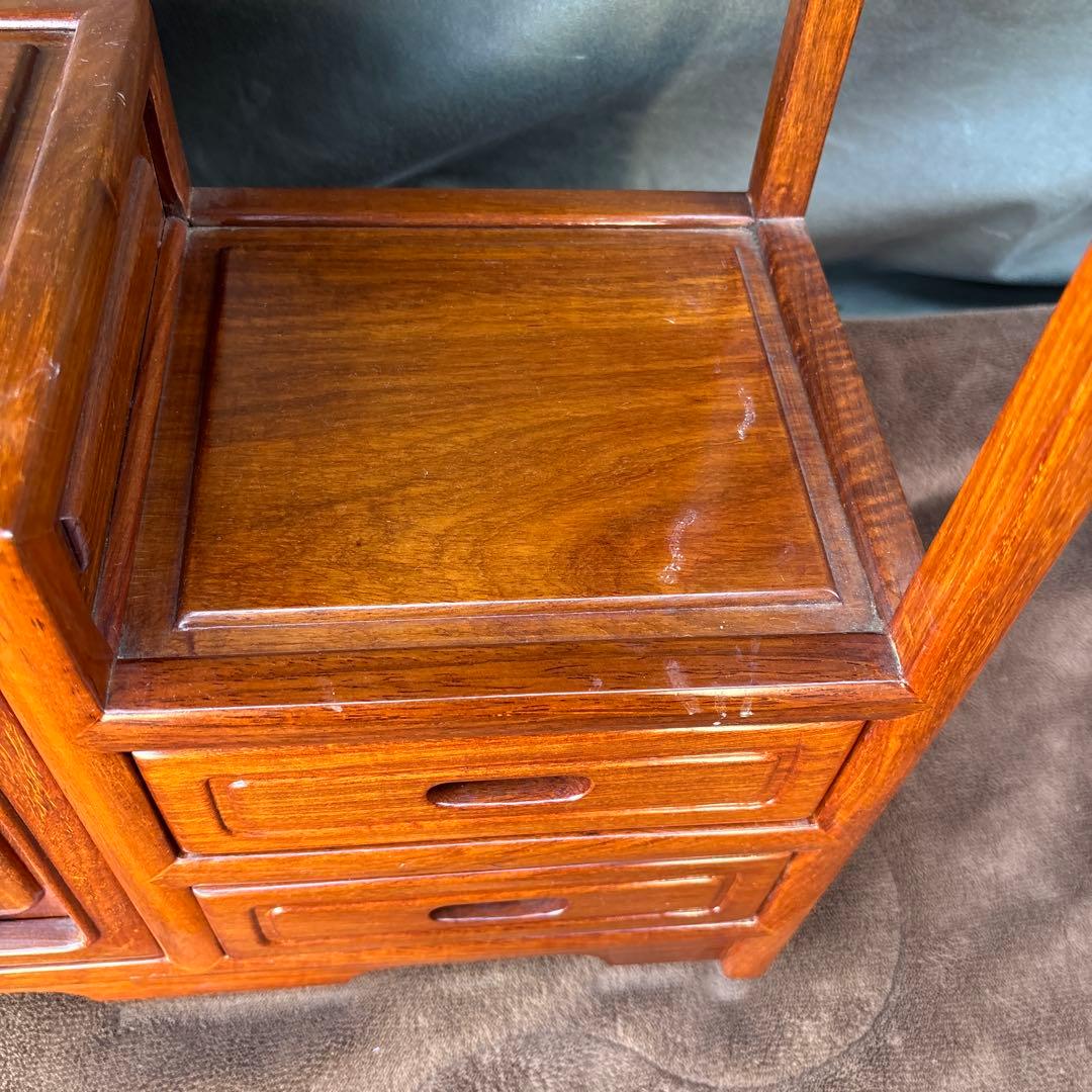 小ダンス　茶箪笥　花梨？　螺鈿細工　飾り棚