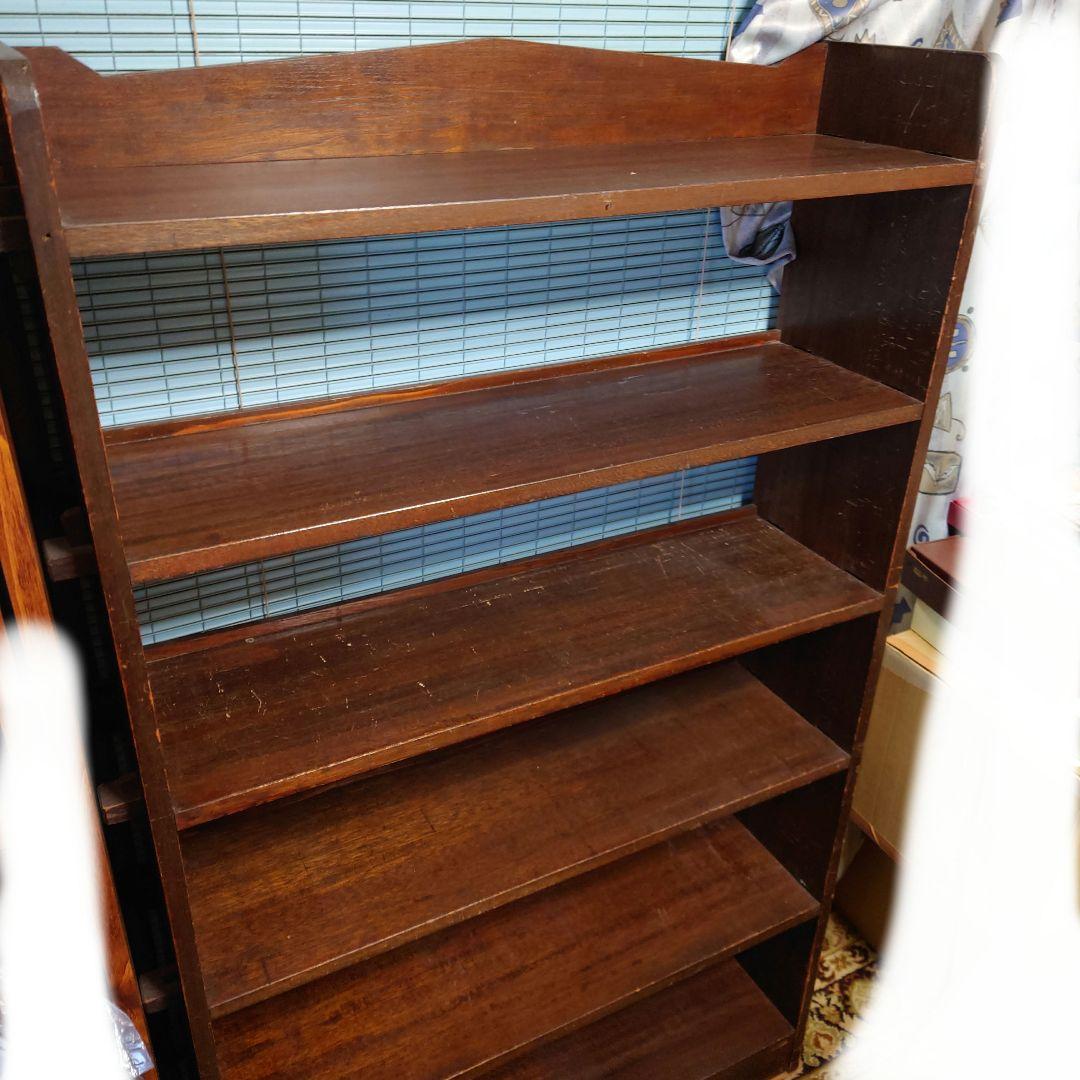 木製　本棚 ブラウン　日本製　特注品　オーダーメイド　国産　寄木　木組み　骨董