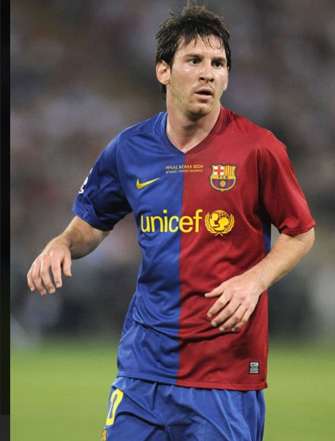 08-09 バルセロナ　メッシ　10番　三冠達成　正規品　当時物