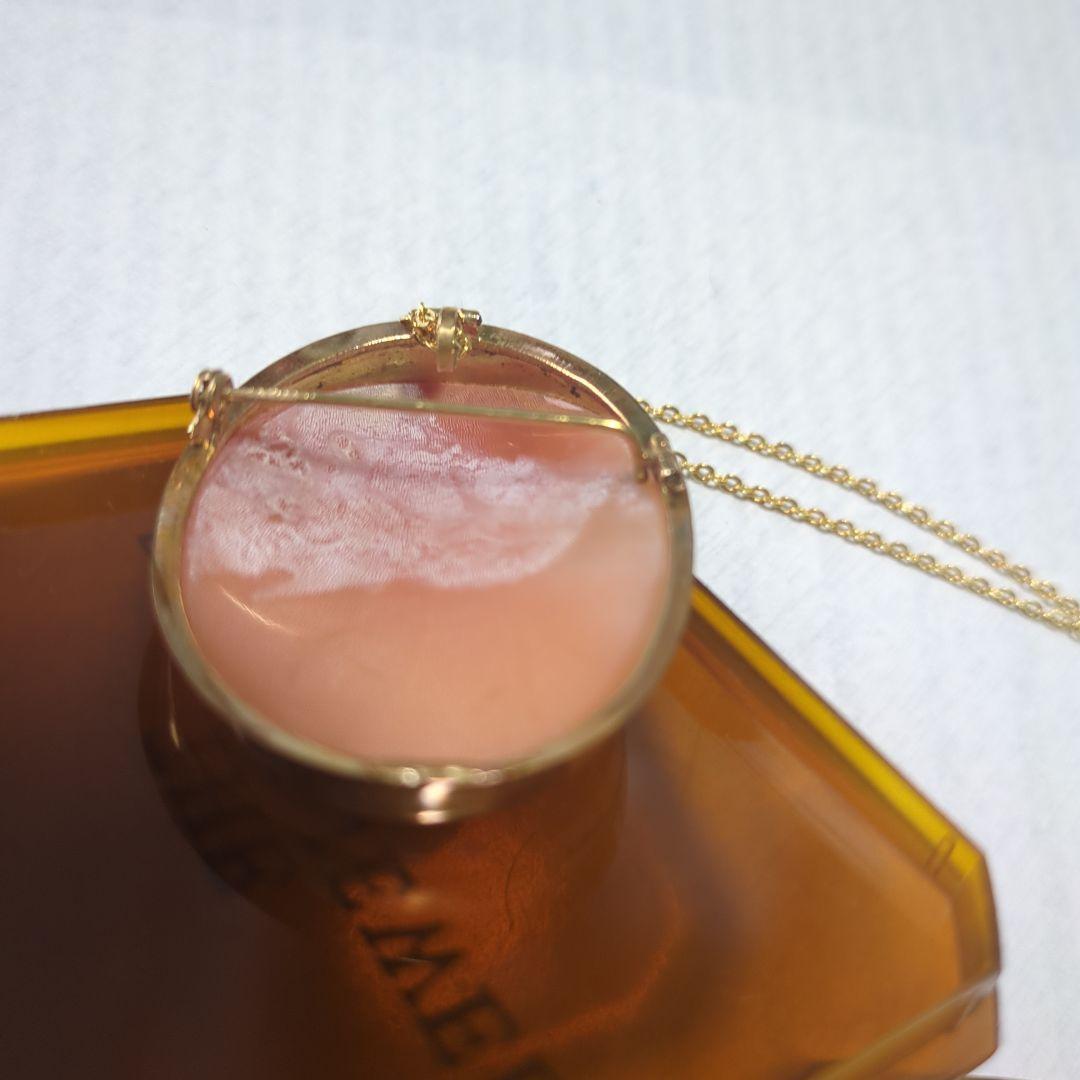 カメオ　ブローチ　ネックレス