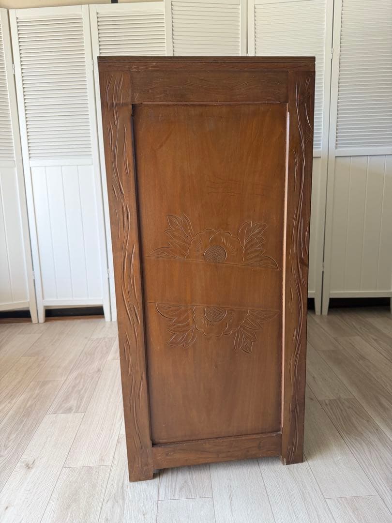 伝統工芸品 軽井沢彫 サイドボード アンティーク リメイク