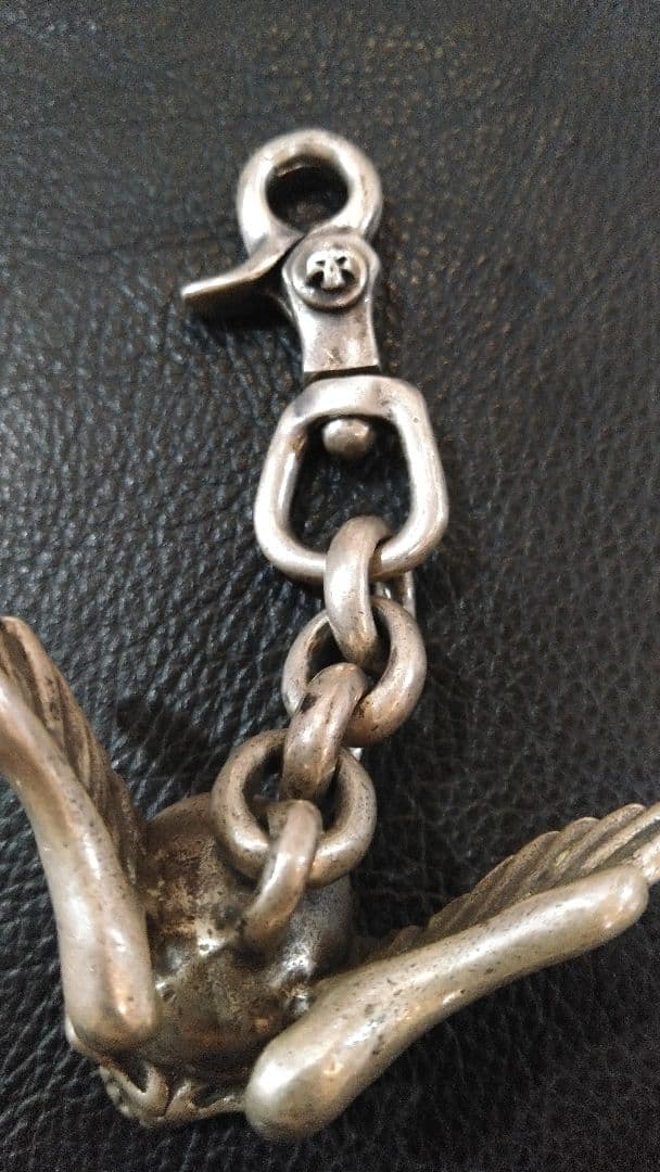 こ*ば様 THIRTEENDESIGNS ウイングスカルキーチェーン142g 9