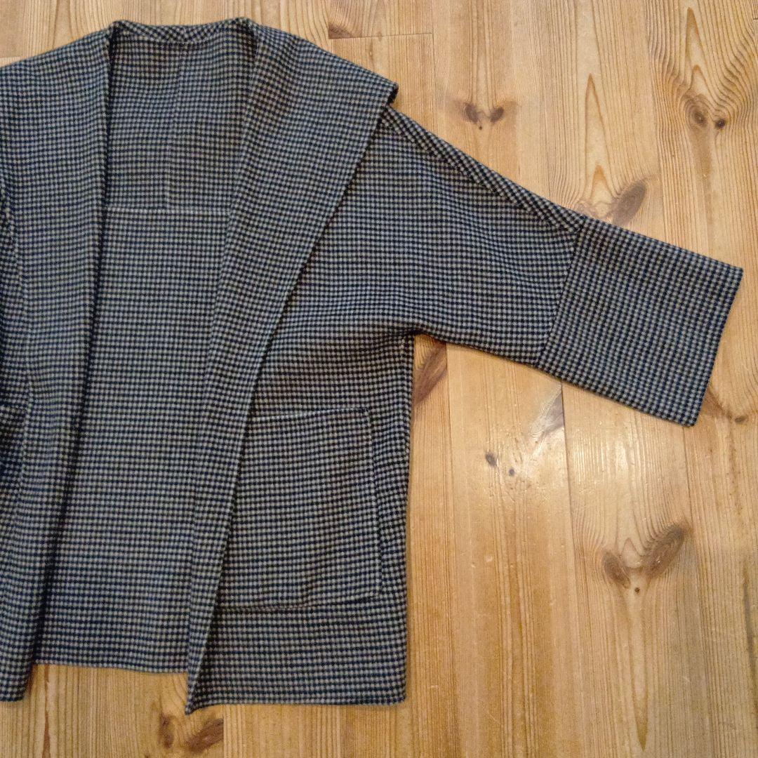 美品　アダム・エ・ロペ　ウールリバーハーフコート　セーラーカラー