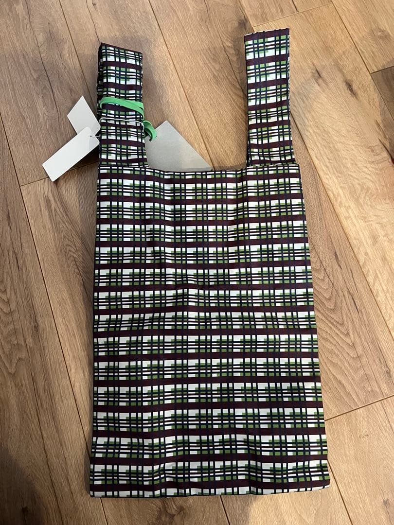 【未使用】MARNI チェック柄エコバッグ 新品タグ付き