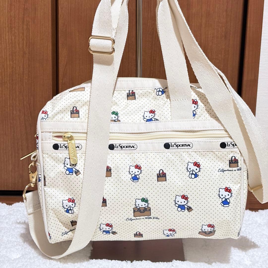 レスポートサック2way ショルダーボストンバッグハローキティ50周年