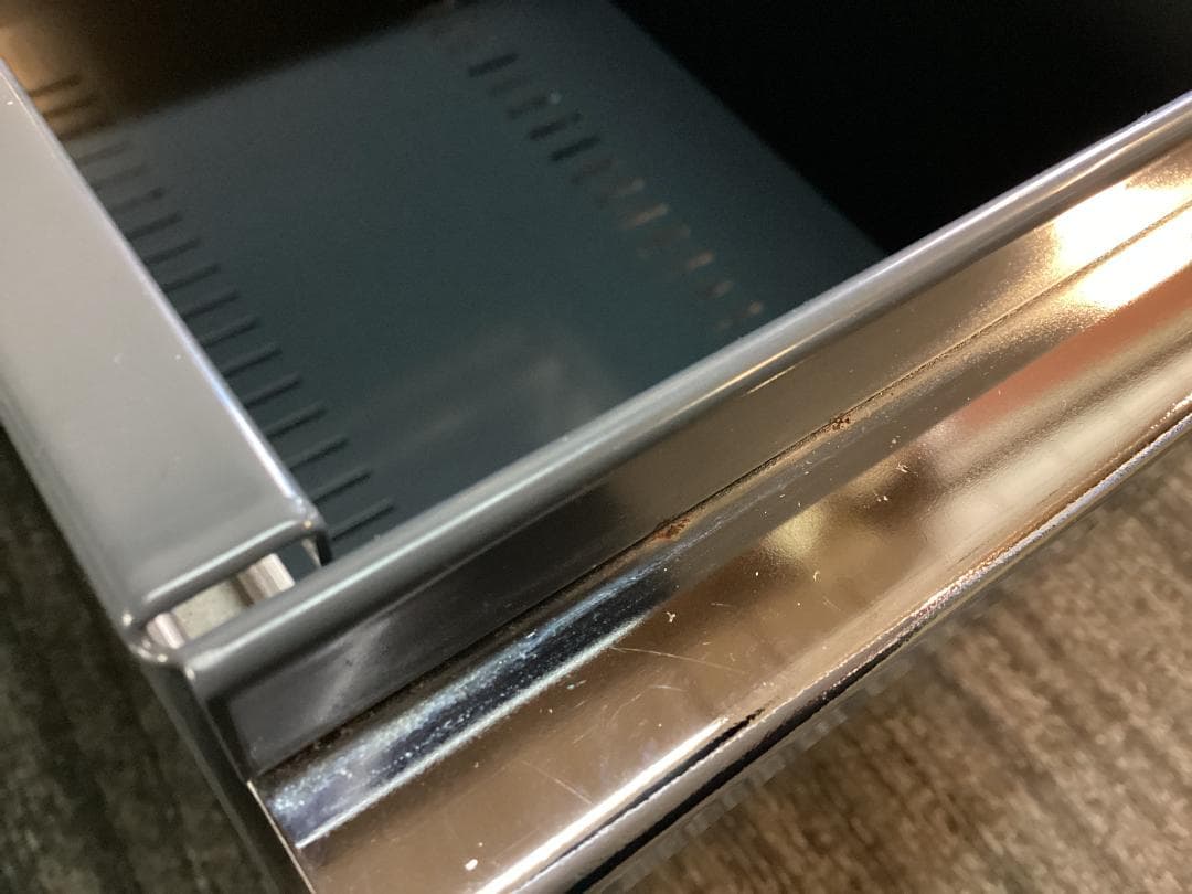 鍵付き　USMハラー　ロールボーイ　２段　デスクワゴン　アントラサイト　E　★