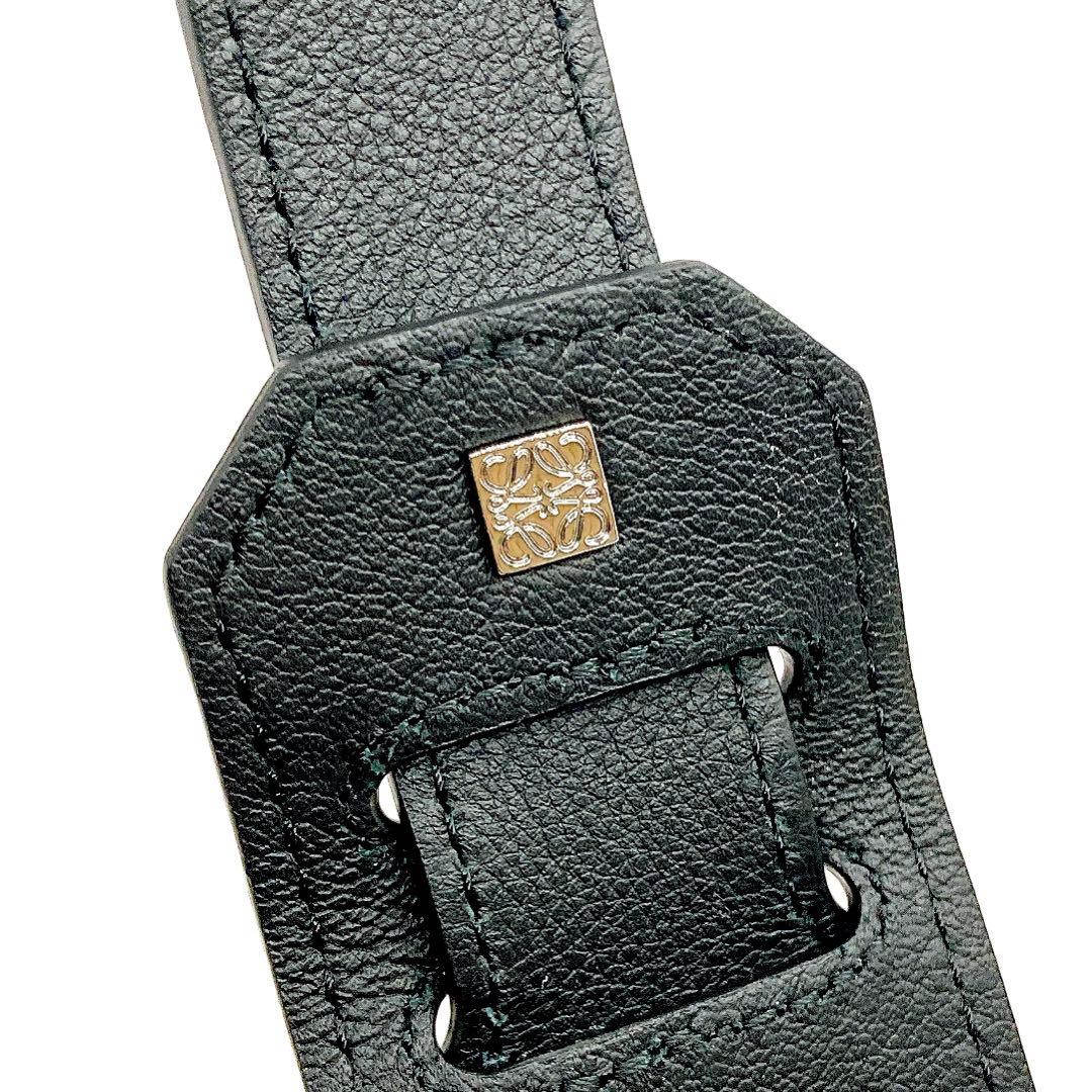 極美品✨LOEWE ロエベ ショルダーストラップ レザー ブラック アナグラム